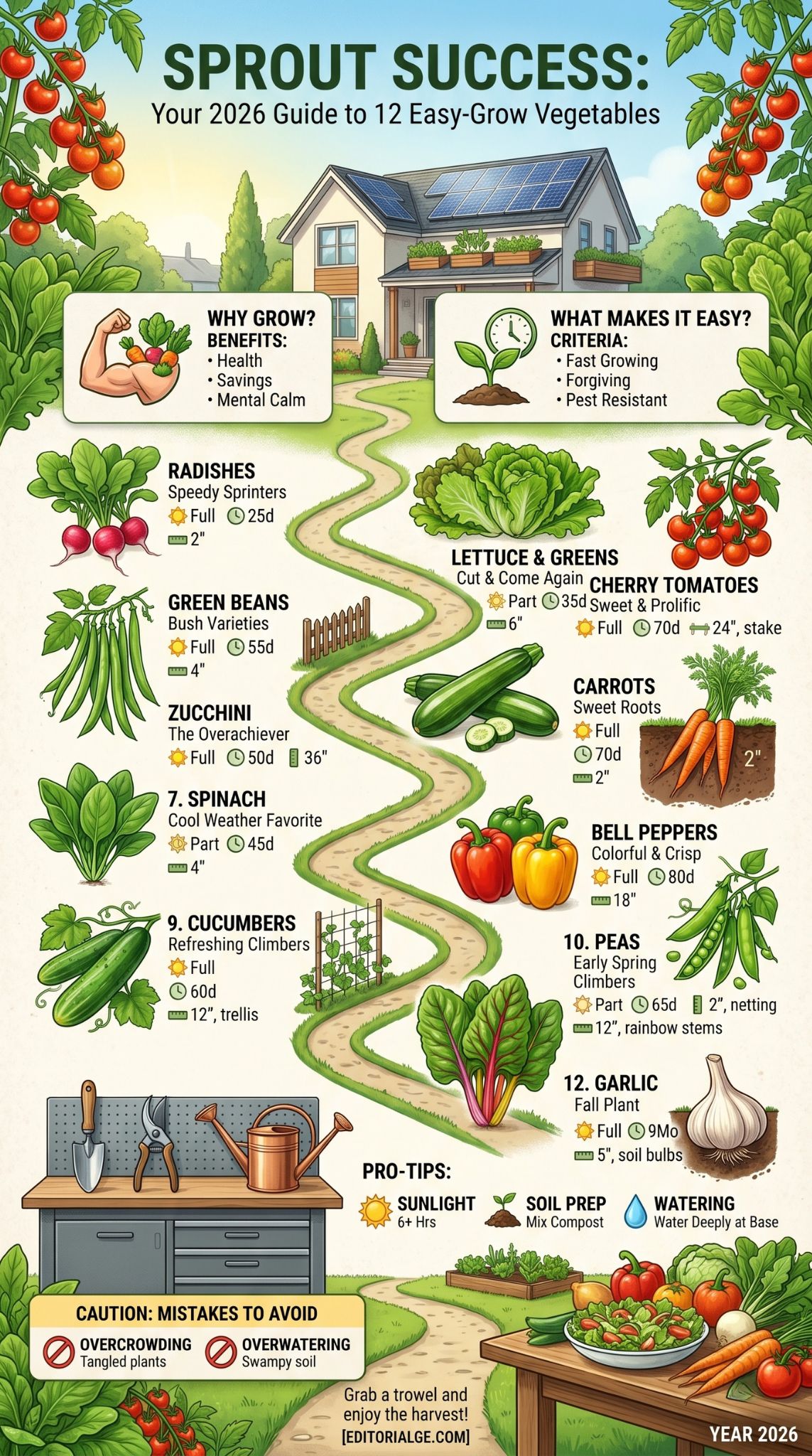 easy vegetables to grow for beginners