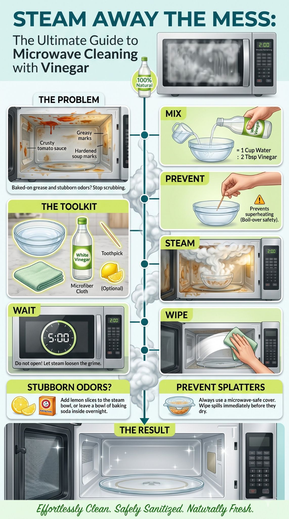 clean microwave with vinegar