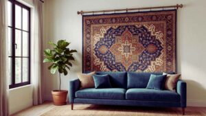 Hang a Woven Tapestry or Vintage Rug
