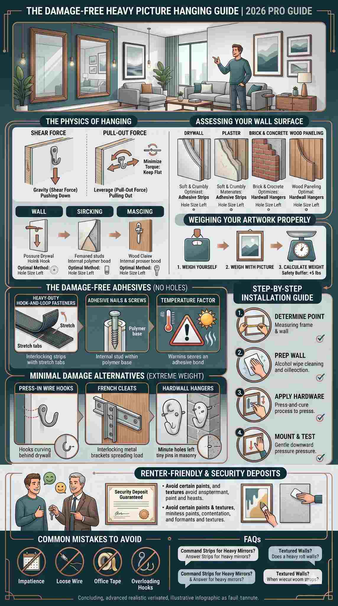 hang heavy pictures walls