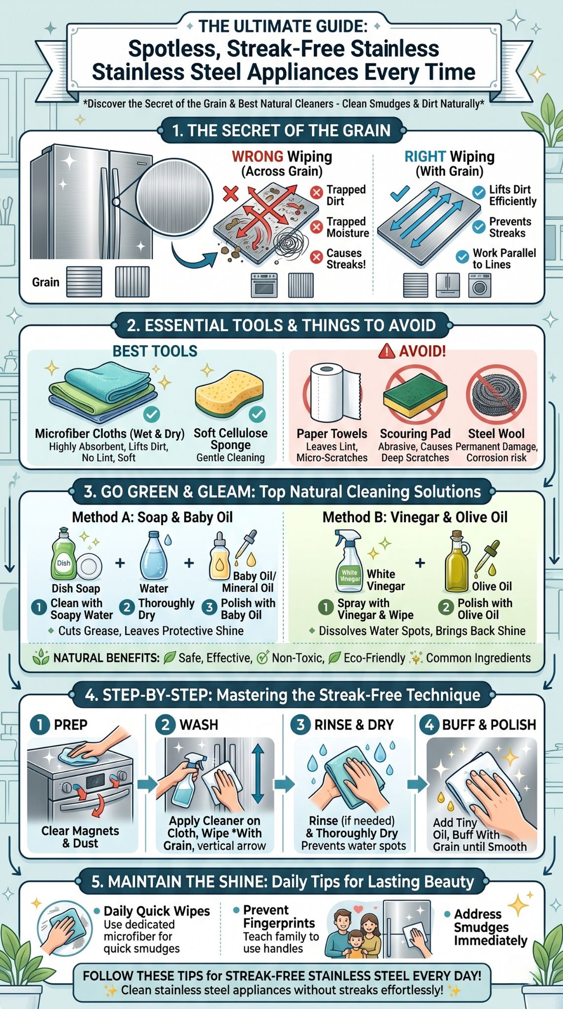 Clean Stainless Steel Appliances Without Streaks