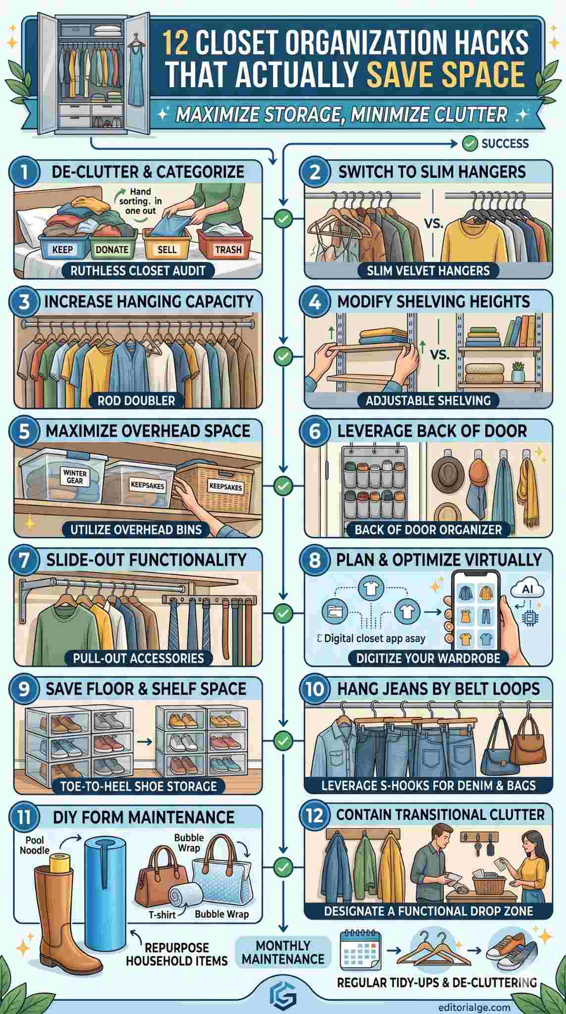 closet organization hacks