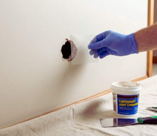 patch drywall hole