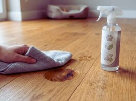 remove pet stains hardwood