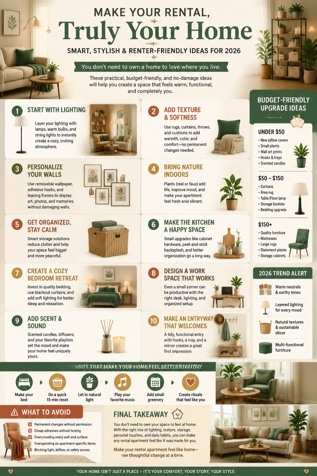 rental apartment feel home