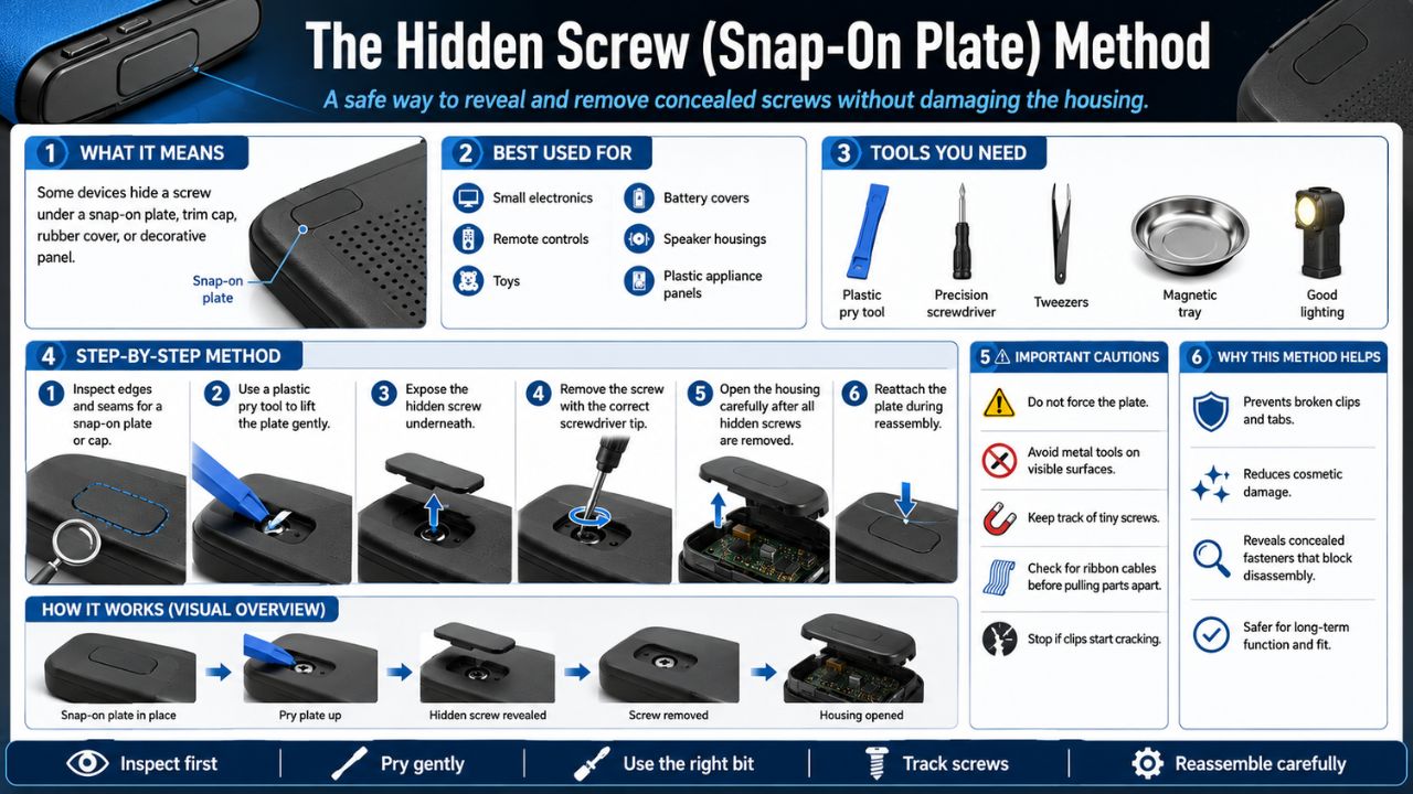 The Hidden Screw (Snap-On Plate) Method