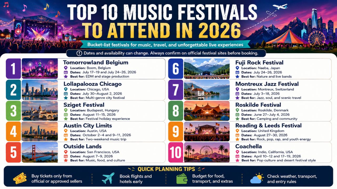 Top 10 Music Festivals to Attend in 2026