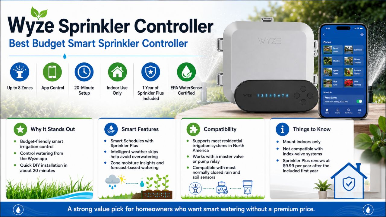 Wyze Sprinkler Controller Best Budget Smart Sprinkler Controller