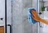 hard water stains shower doors