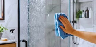 hard water stains shower doors