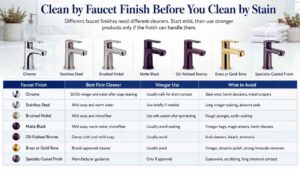 Clean by Faucet Finish Before You Clean by Stain