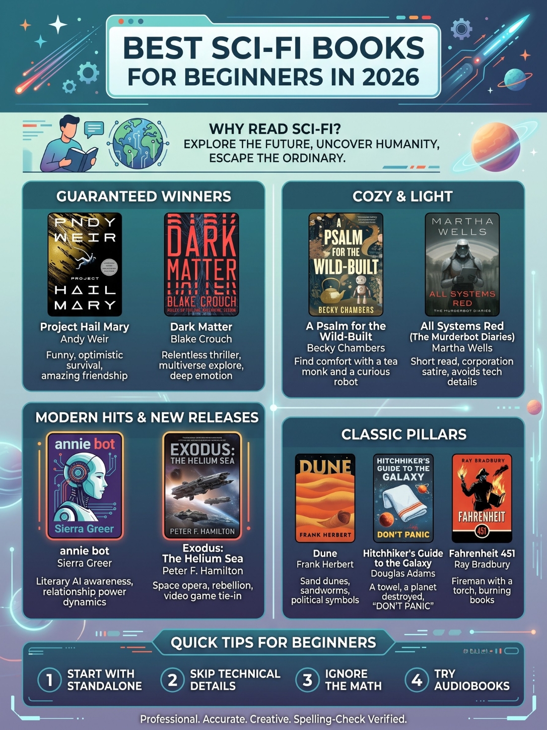 best sci fi books beginners