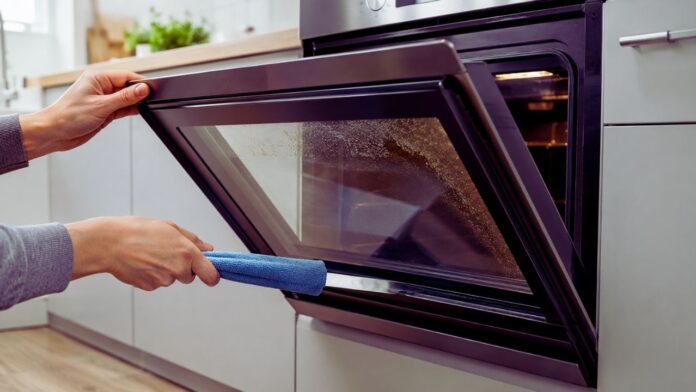 clean between oven glass clean between oven glass