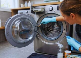 clean smelly washing machine