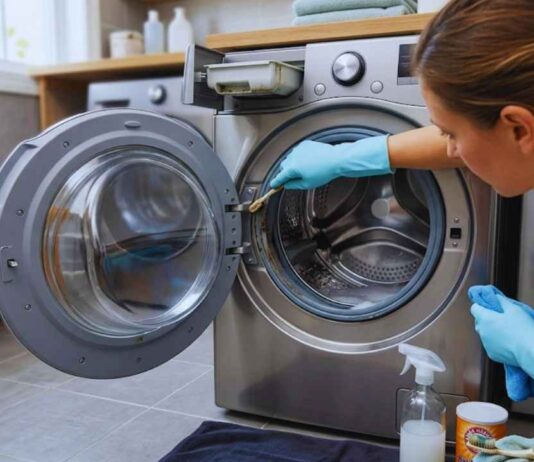 clean smelly washing machine